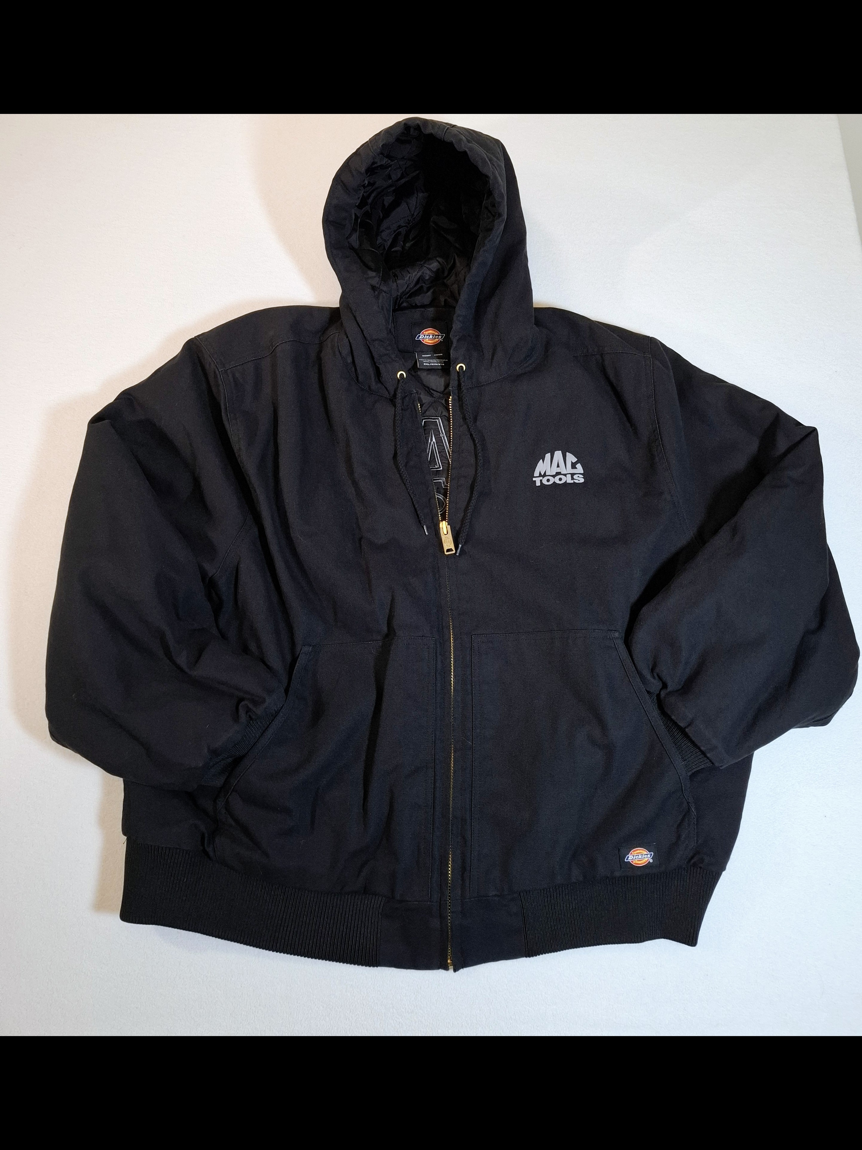 Dickies X Mac Tools Black Hooded Chore Work Jacket